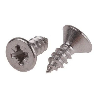 RS PRO Plain Stainless Steel Countersunk Head Self-Tapping Screw, 13 mm Length, Pozidriv, Grade A2, DIN 7982C 180-718