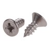 RS PRO Plain Stainless Steel Countersunk Head Self-Tapping Screw, 13 mm Length, Pozidriv, Grade A2, DIN 7982C 180-718