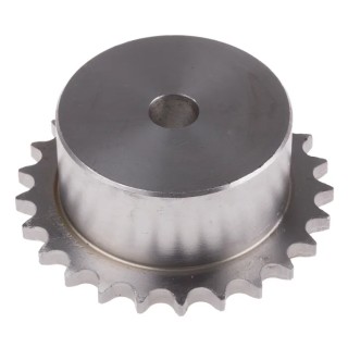 RS PRO 25 Tooth Pilot Bore Sprocket Steel, 06 B-1 Chain Type, 9.53mm Bore Diameter, 40mm Width, 76mm Pitch Diameter 184-072