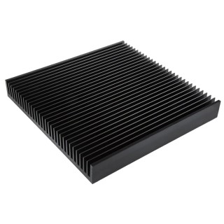 RS PRO Universal Square Aluminium Heatsink Black Anodised 40 mm x 300 mm x 30 mm 264-670