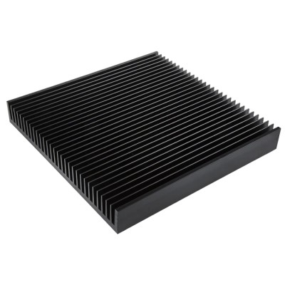 RS PRO Universal Square Aluminium Heatsink Black Anodised 40 mm x 300 mm x 30 mm 264-670