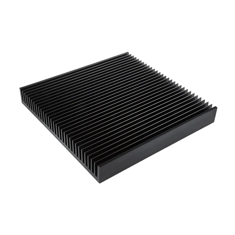 RS PRO Universal Square Aluminium Heatsink Black Anodised 40 mm x 300 mm x 30 mm 264-670