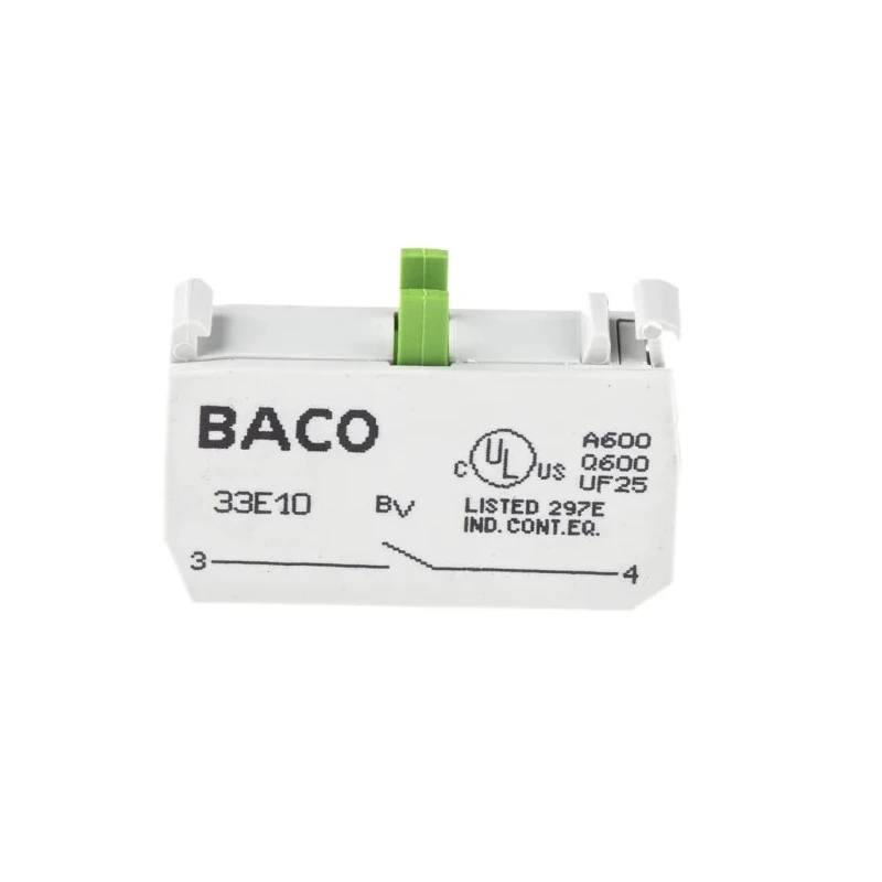 BACO Contact Block 600V 1 NO Screw Terminal BACO Series 33E10
