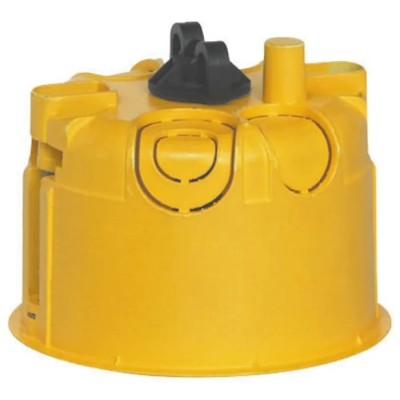 Legrand Batibox Back Box, Yellow Plastic, IP20, Flush Mount, 67x67x50 mm, 1 Gang NF 0 893 37