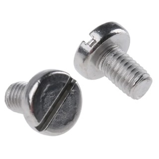 RS PRO Slot Pan Stainless Steel Machine Screw, M5 Thread, 8 mm Length, DIN 85, A2 Grade, Slot Drive 189-434