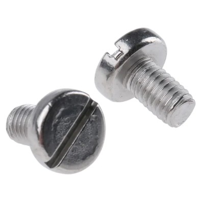 RS PRO Slot Pan Stainless Steel Machine Screw, M5 Thread, 8 mm Length, DIN 85, A2 Grade, Slot Drive 189-434