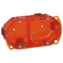 Legrand Batibox Orange Plastic Back Box, 2 Gangs, Flush Mount, IP20, 143x72x40mm 