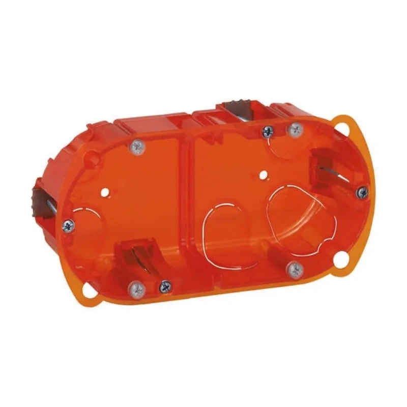 Legrand Batibox Orange Plastic Back Box, 2 Gangs, Flush Mount, IP20, 143x72x40mm 