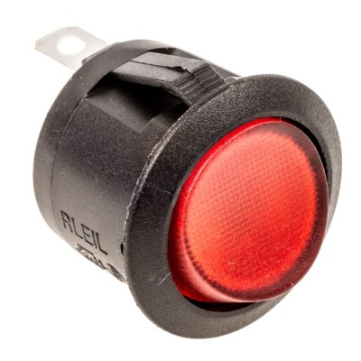 RS PRO Illuminated SPST Rocker Switch Panel 273-299, Off-On, 6A, 250V AC, IP66, Red
