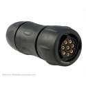 TE Connectivity Circular Connector Female Socket 8 Contacts IP68 IP69K Cable Mount 125V 10A UTS6JC128S