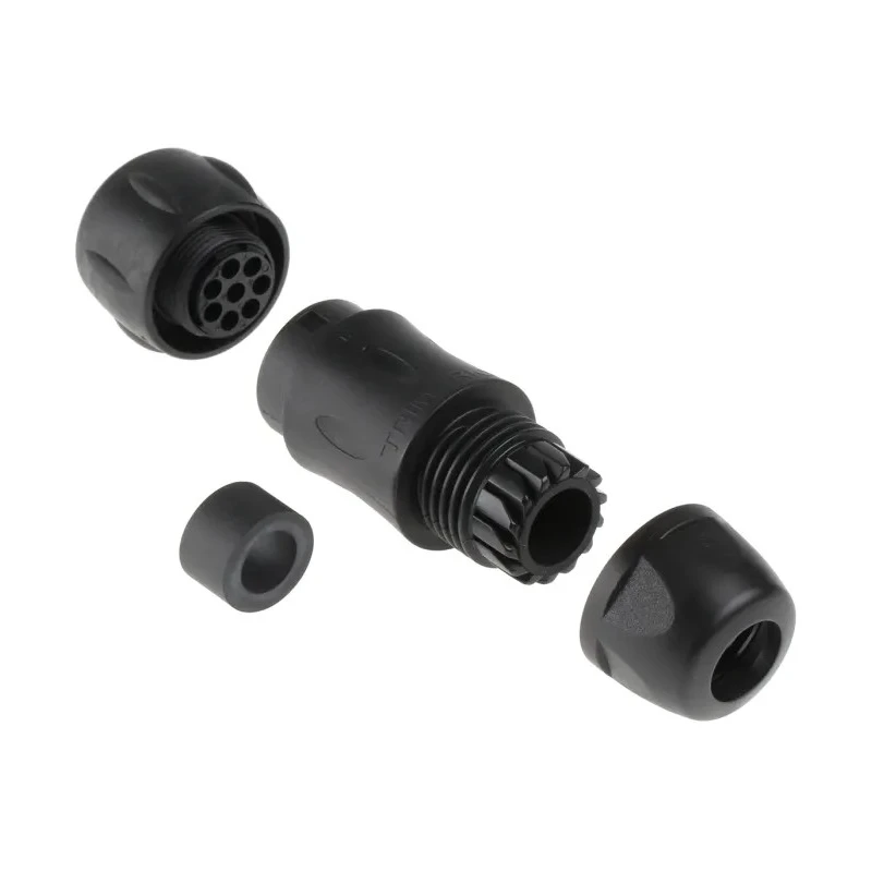 TE Connectivity Circular Connector Female Socket 8 Contacts IP68 IP69K Cable Mount 125V 10A UTS6JC128S