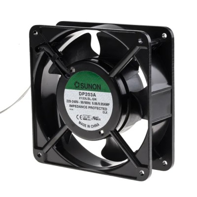 Sunon DP Series Axial Fan, 230V AC, 118.9 m³/h, 10W, Sleeve Bearing, Square Frame, 120mm × 120mm × 38mm DP203A-2123LSL.GN