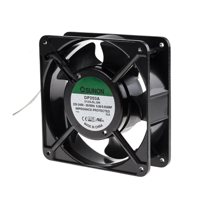 Sunon DP Series Axial Fan, 230V AC, 118.9 m³/h, 10W, Sleeve Bearing, Square Frame, 120mm × 120mm × 38mm DP203A-2123LSL.GN