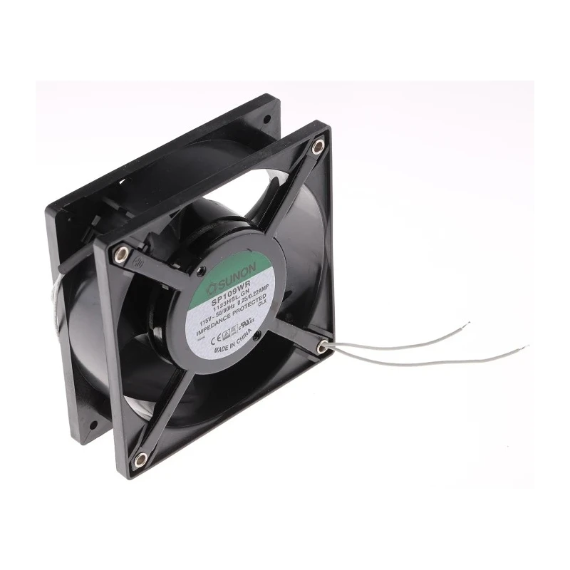 Sunon SP Series Axial Fan 115V AC, 144.4 m³/h Air Flow, 20 W, 220 mA Max, Sleeve Bearing, Square Frame SP109WR-1123HSL.GN
