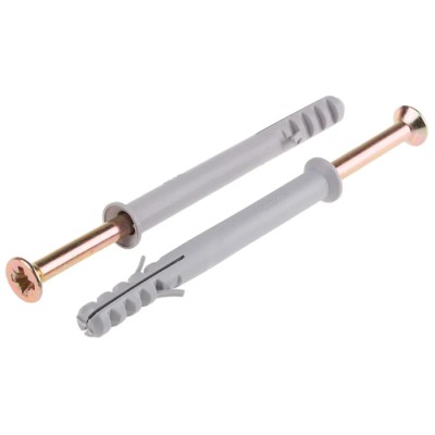 RS PRO Nylon Frame Fixing 100 mm Length, 10 mm Hole Diameter, Pozidriv Countersunk, Heavy Duty 275-800