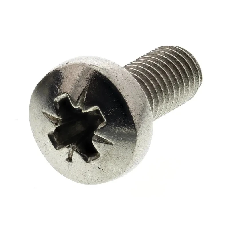 RS PRO Pozidriv Pan Stainless Steel Machine Screw, M5 Thread, 12 mm Length, DIN 7985, A2 Grade, 190-557