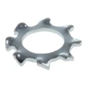 RS PRO Steel Bright Zinc External Tooth Locking Washer M5 DIN 6797A 276-875