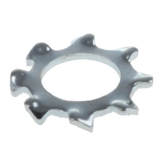 RS PRO Steel Bright Zinc External Tooth Locking Washer M5 DIN 6797A 276-875