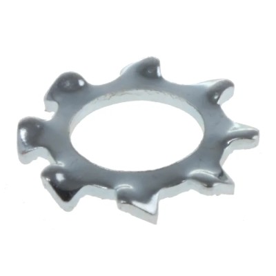 RS PRO Steel Bright Zinc External Tooth Locking Washer M5 DIN 6797A 276-875