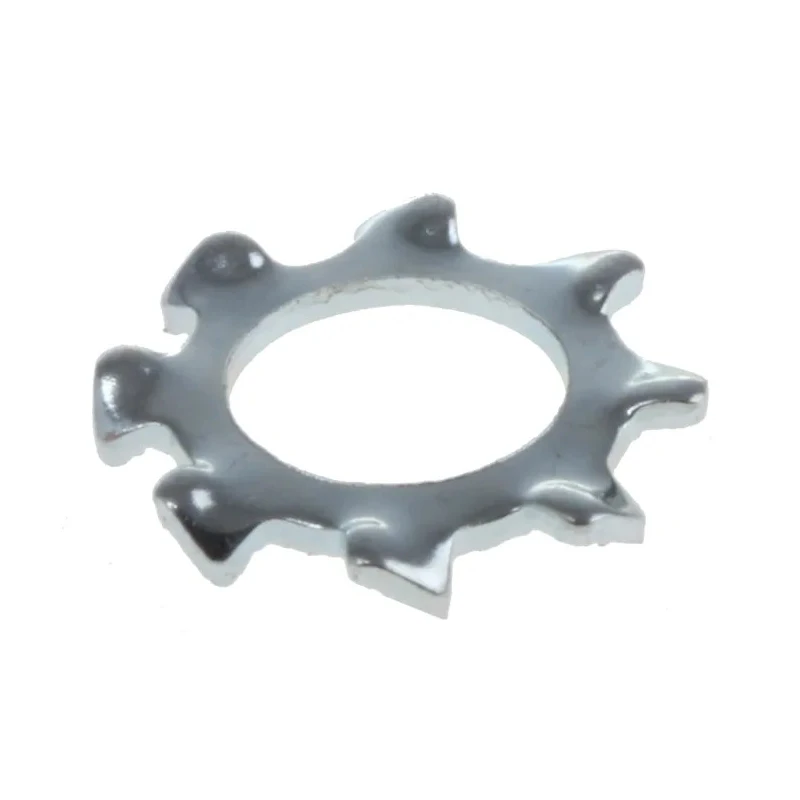 RS PRO Steel Bright Zinc External Tooth Locking Washer M5 DIN 6797A 276-875