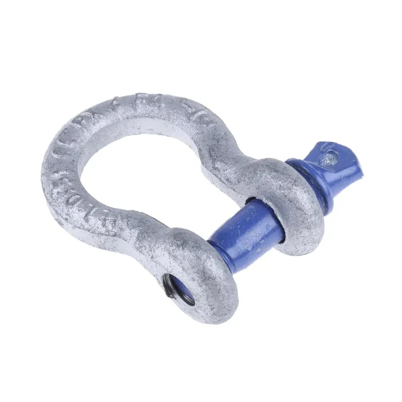RS PRO Bow Shackle Zinc Plated Steel, Safe Working Load 0.5t, Screw Pin, 6.35mm Shackle Diameter, 193-039
