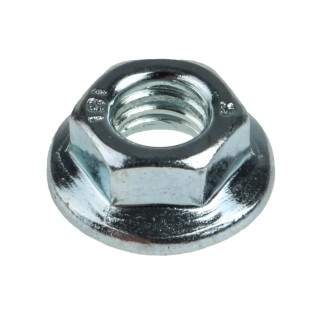 RS PRO Bright Zinc Stainless Steel Flanged Hex Nut M5, DIN 6923, Flange Diameter 11.8mm, Hex Size 8mm, Overall 275-535