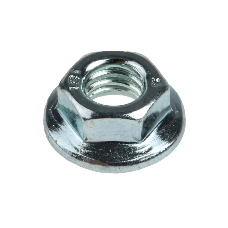 RS PRO Bright Zinc Stainless Steel Flanged Hex Nut M5, DIN 6923, Flange Diameter 11.8mm, Hex Size 8mm, Overall 275-535