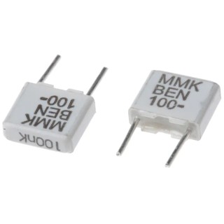 KEMET MMK Film Capacitor 100 nF, ±10%, 100 V DC 40 V AC Through Hole MMK5104K100J01L4BULK