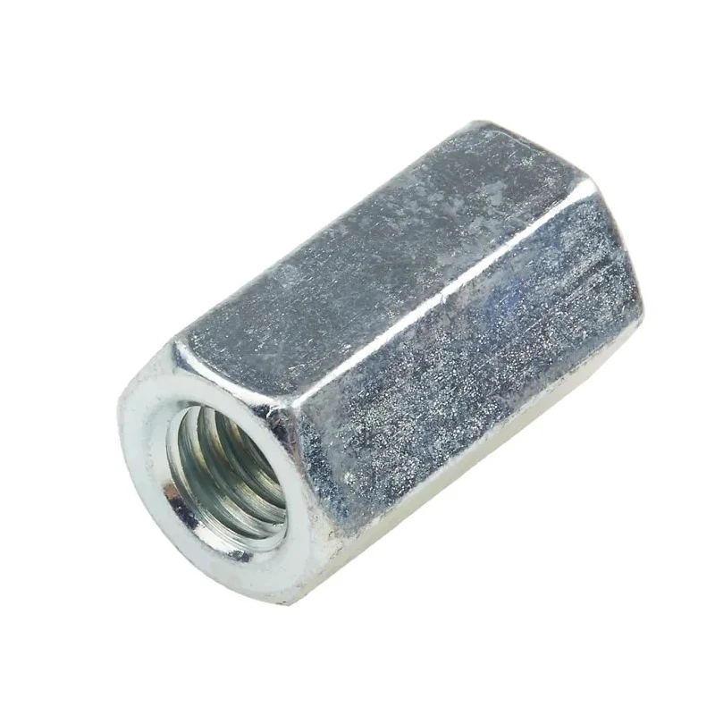 RS PRO Coupling Nut Bright Zinc Plated Steel M8 24 mm Right Hand DIN 6334 276-538