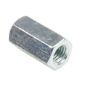 RS PRO Coupling Nut Bright Zinc Plated Steel M8 24 mm Right Hand DIN 6334 276-538