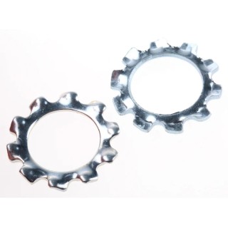RS PRO Steel Bright Zinc External Tooth Locking Washer M12 DIN 6797A 20.5mm OD 276-910
