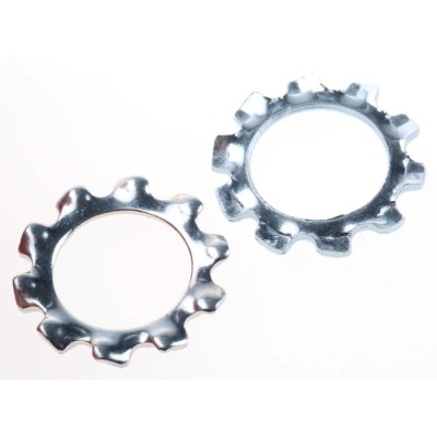 RS PRO Steel Bright Zinc External Tooth Locking Washer M12 DIN 6797A 20.5mm OD 276-910