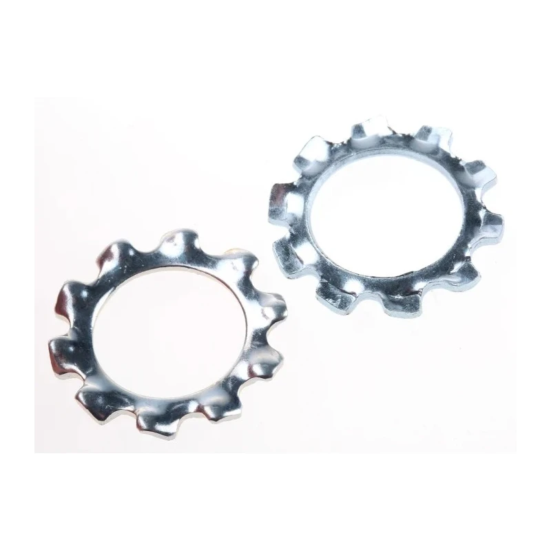 RS PRO Steel Bright Zinc External Tooth Locking Washer M12 DIN 6797A 20.5mm OD 276-910
