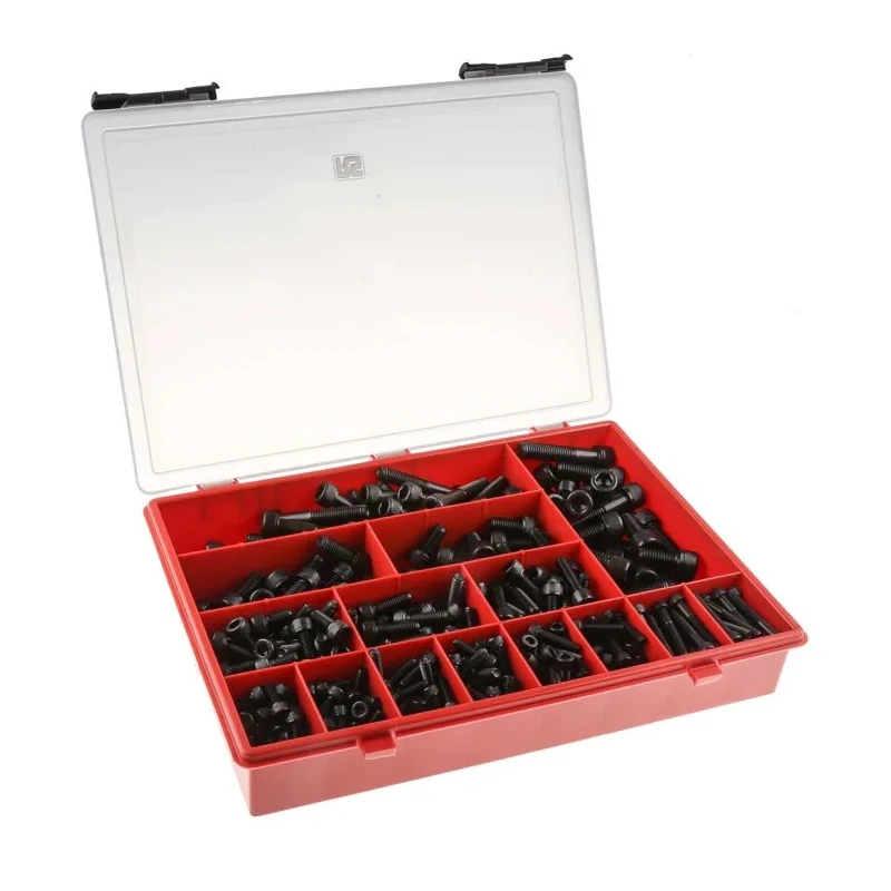 RS PRO Stainless Steel Hex Socket Drive Screw/Bolt Kit, 426 Pieces, Machine Screws, Black Oxide, DIN 912, 12-60mm, 278-102
