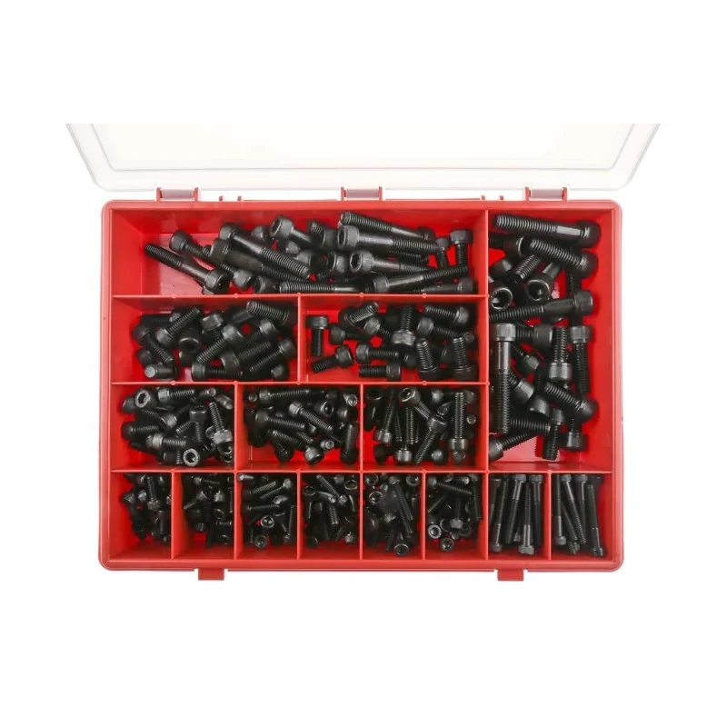 RS PRO Stainless Steel Hex Socket Drive Screw/Bolt Kit, 426 Pieces, Machine Screws, Black Oxide, DIN 912, 12-60mm, 278-102