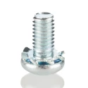 RS PRO 6 mm Bright Zinc Steel Pan Head Sems Screw, External Tooth Washer, M3 Thread, Pozidriv Drive 278-641