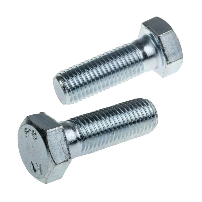 RS PRO Bright Zinc Plated Steel Hex Bolt M20 x 60 mm, Grade 304, DIN 931, 279-969