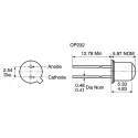 Optek Infrared IR LED, 890 nm Peak Wavelength, TO-46 Through Hole, GaAlAs, 6 mW Radiant Flux OP232