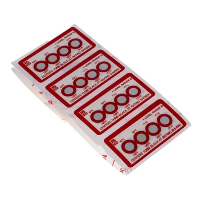 RS PRO Temperature Sensitive Label 60°C to 77°C, 4 Level, Circular, Non-Reversible 286-030
