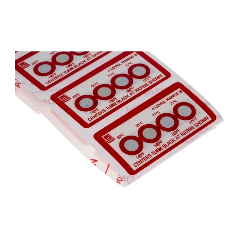 RS PRO Temperature Sensitive Label 60°C to 77°C, 4 Level, Circular, Non-Reversible 286-030