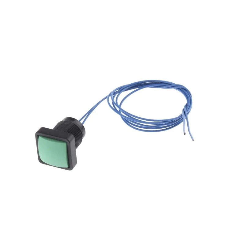 ITW Switches Push Button Switch, Momentary, SPST, Green, Clear LED, IP67, Panel Mount, 16 mm Cutout, 50 V DC, 250 V 49-59213