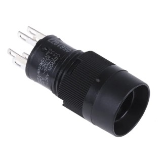 Omron Illuminated Push Button Switch, Latching, Panel Mount, SPST, 12 mm Cutout, Round, Green/Red/White/Yellow A3CT-7021