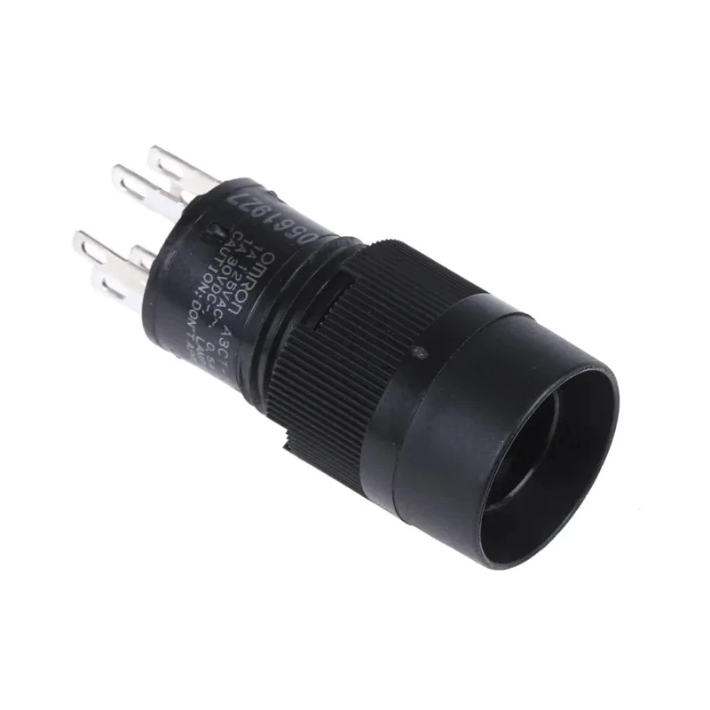 Omron Illuminated Push Button Switch, Latching, Panel Mount, SPST, 12 mm Cutout, Round, Green/Red/White/Yellow A3CT-7021