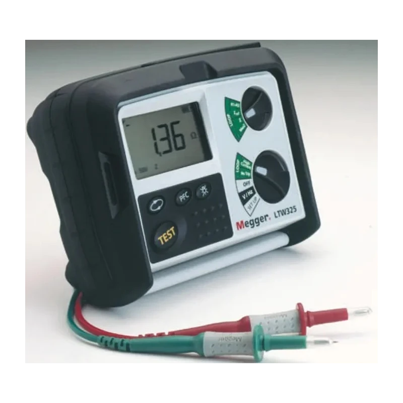Megger Loop Impedance & RCD Combined Tester LTW325-EU-BS, 2 Wire, 440V, AC, LCD Display, CAT IV, Battery, 1kg
