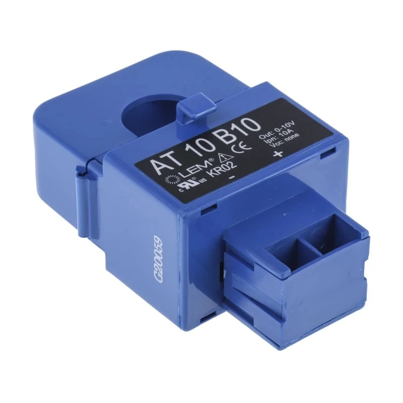 LEM Current Transformer AT 10 B10 Series 10A, 16mm Cable Bore, M3 Connector, -20°C to 60°C, IEC 61010-1, 51x40.5x78mm