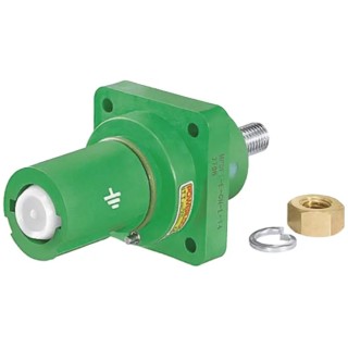 ITT Cannon Industrial Power Connector 660A 1kV IP65 IP67 Panel Mount Veam Powerlock NPDFT-E-GN-L-T6