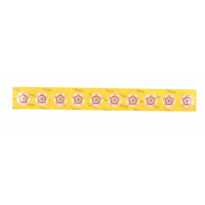 RS PRO Temperature Sensitive Label, Non-Reversible, 143°C–166°C Range, Circular, 5 Levels, 14mm, 10 Labels 286-002