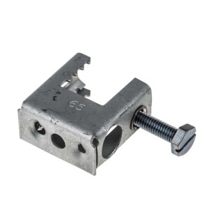 RS PRO Beam Clamp 45kg Max Load, 18mm Flange, 12.7mm Hole Steel Heavy Duty 291-076