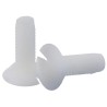 RS PRO Slot Countersunk Nylon Machine Screw M4 12mm, Slotted Drive, Plain Finish 291-442