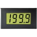 Lascar Digital Voltmeter DC, LCD Display, Panel Mount, 3-Digits, ±1% Accuracy, 40mm x 72mm, 19mm Digit Height DPM 950